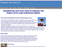 Tablet Screenshot of clementssurveying.com